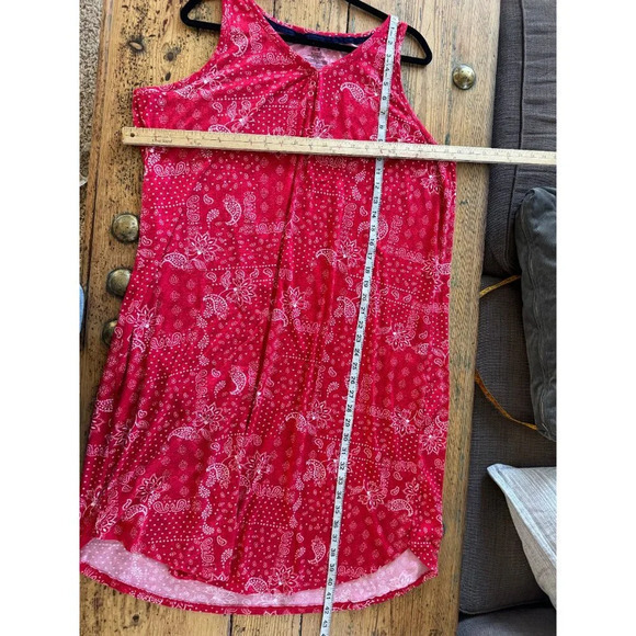 Sweet Treasure Women's Red Sleeveless Dress, sleeveless dress, red dress, midi - Picture 5 of 5